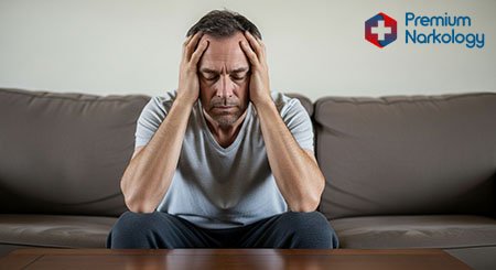 Мужчина держится за голову руками